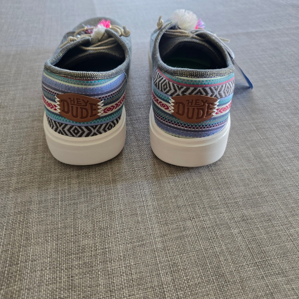 Hey Dude Cody W Boho Mix Black Multi Tassel Slip On Sneakers 41306-0C4 Womens 10 - Picture 7 of 10